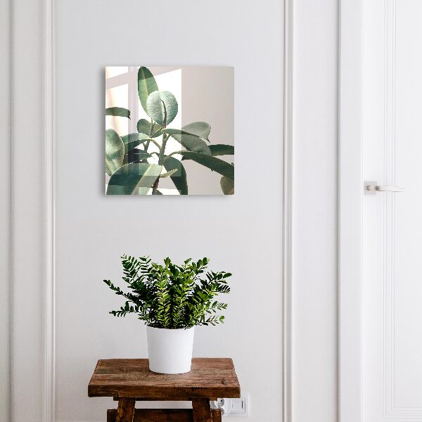 Key cabinet for wall Ficus leaves