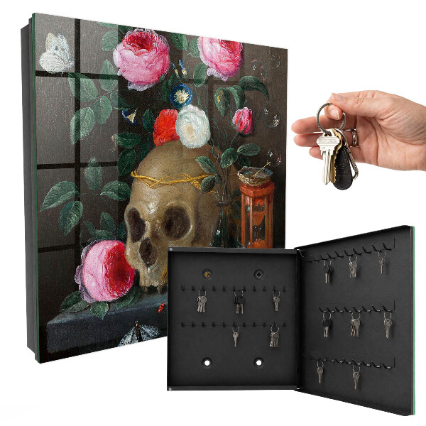 Key box Skull and Flowers
