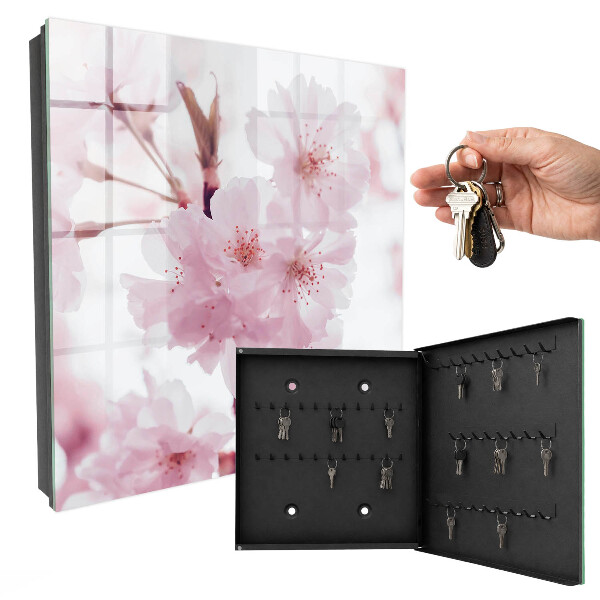 Key cabinet for wall Cherry blossoms