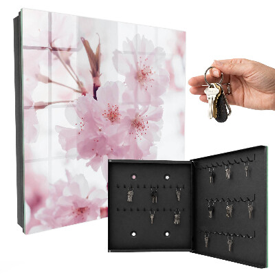 Key cabinet for wall Cherry blossoms