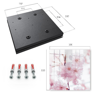 Key cabinet for wall Cherry blossoms