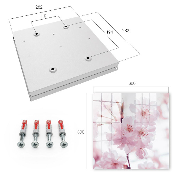 Key cabinet for wall Cherry blossoms