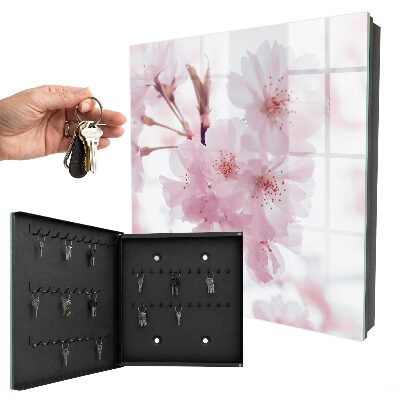 Key cabinet for wall Cherry blossoms