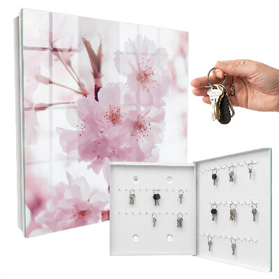 Key cabinet for wall Cherry blossoms