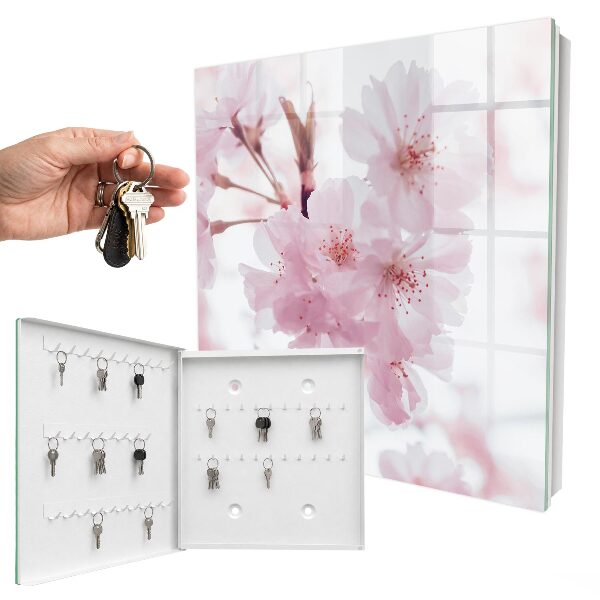 Key cabinet for wall Cherry blossoms