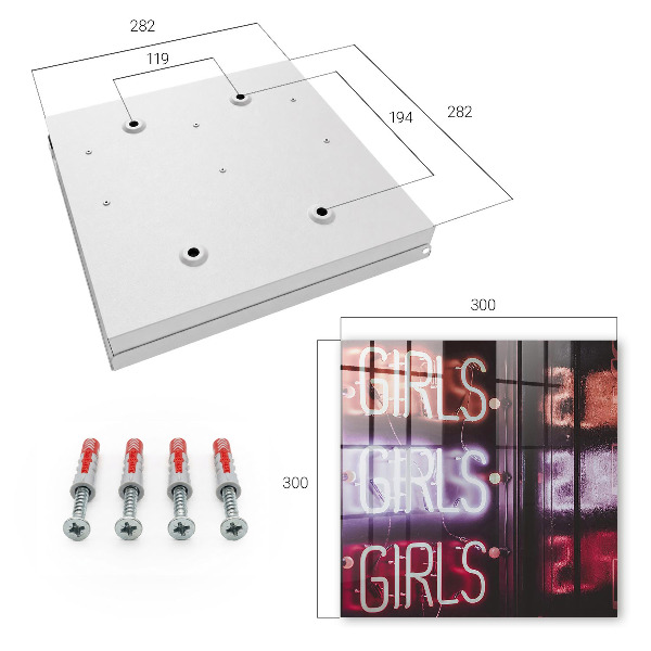Key cabinet for wall Neon