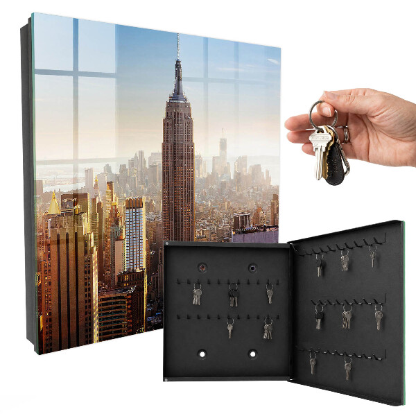 Key storage box City in the morning