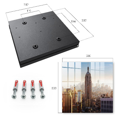 Key storage box City in the morning