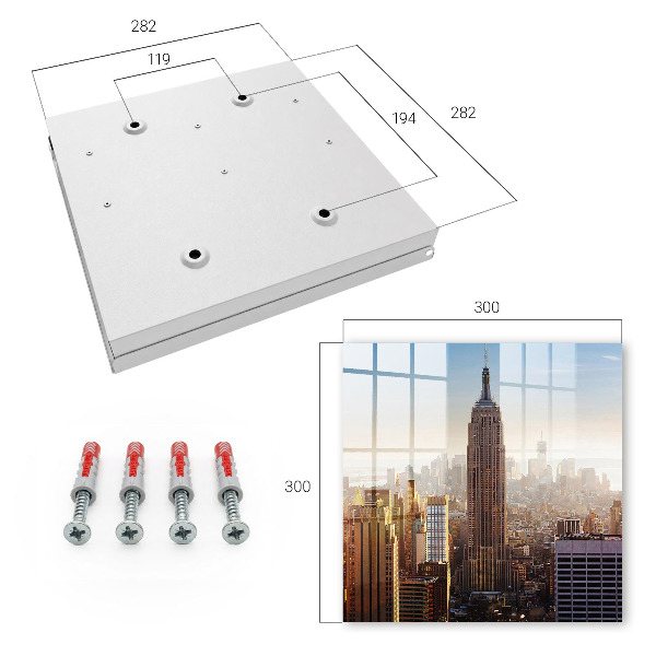 Key storage box City in the morning