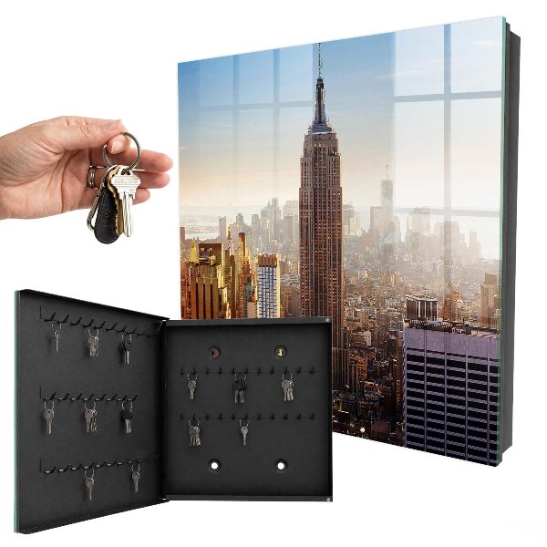 Key storage box City in the morning