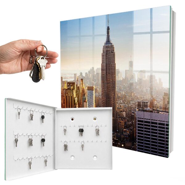 Key storage box City in the morning