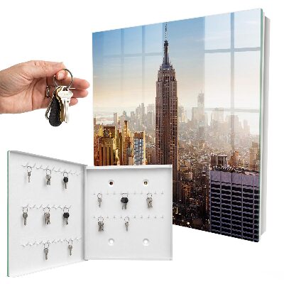 Key storage box City in the morning