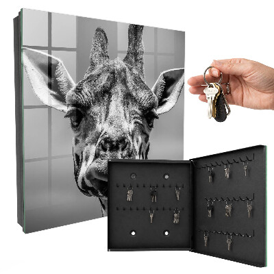 Key storage box Portrait of a giraffe