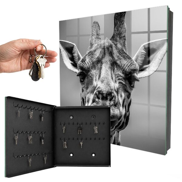 Key storage box Portrait of a giraffe