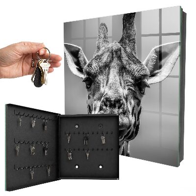Key storage box Portrait of a giraffe