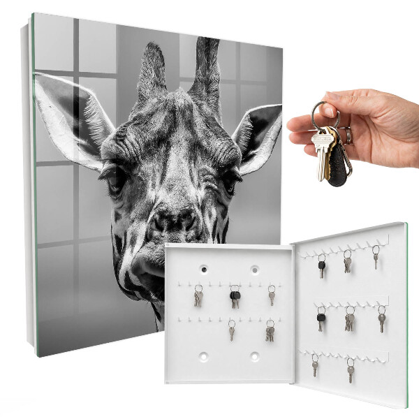 Key storage box Portrait of a giraffe