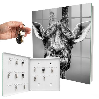 Key storage box Portrait of a giraffe