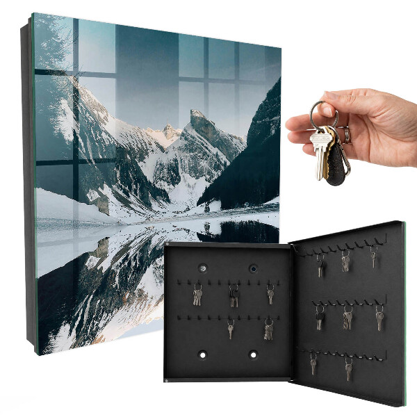 Key storage box Winter landscape