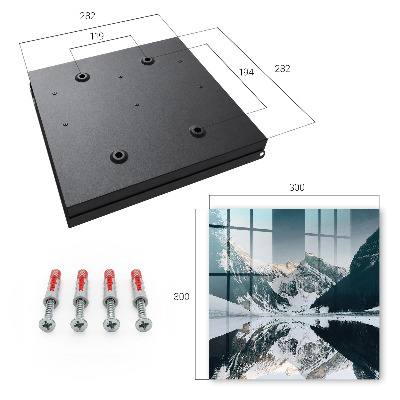 Key storage box Winter landscape