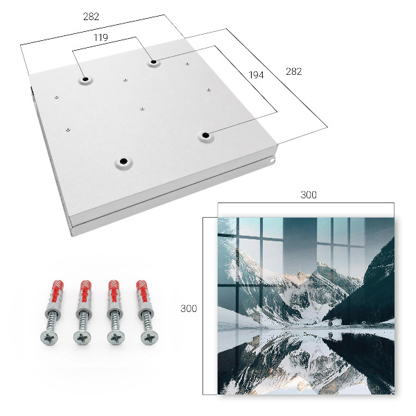 Key storage box Winter landscape