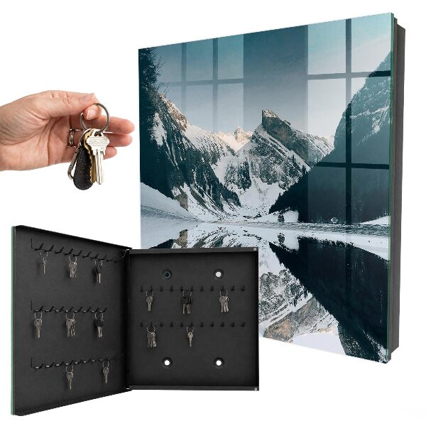 Key storage box Winter landscape