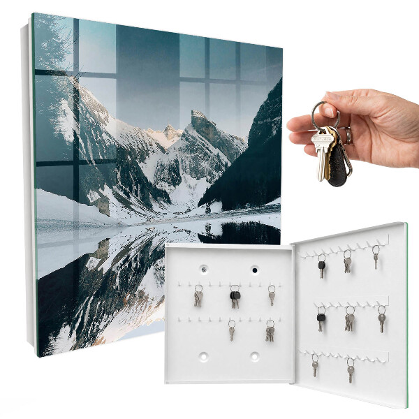 Key storage box Winter landscape