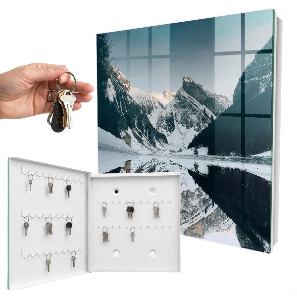Key storage box Winter landscape