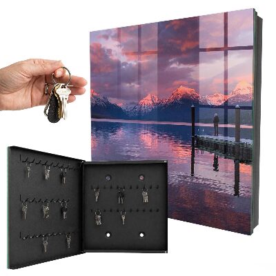 Key storage box Mountain lake