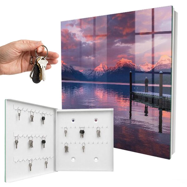 Key storage box Mountain lake