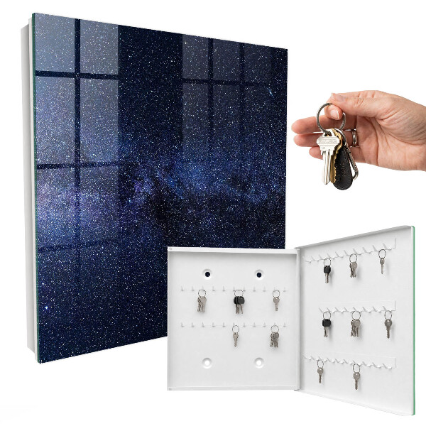 Key cabinet for wall Night sky