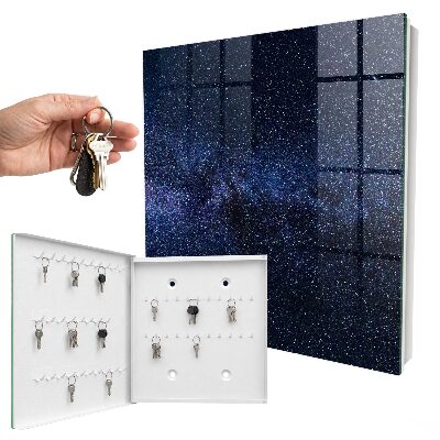 Key cabinet for wall Night sky