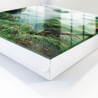 Key storage box Green waves