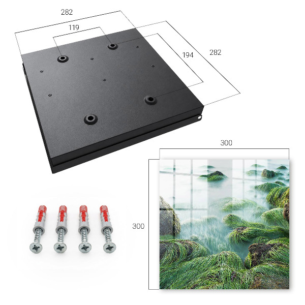 Key storage box Green waves
