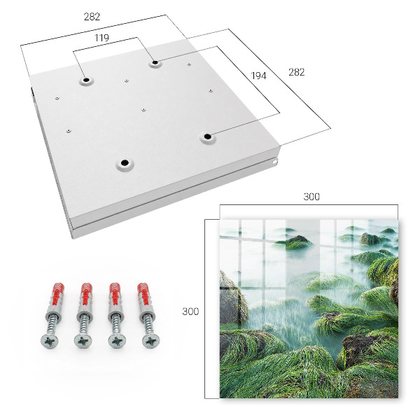 Key storage box Green waves