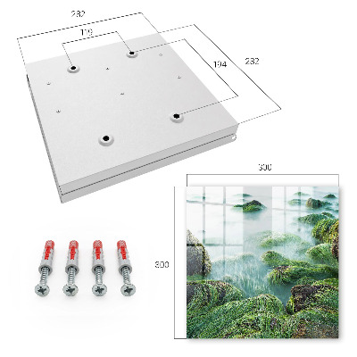 Key storage box Green waves