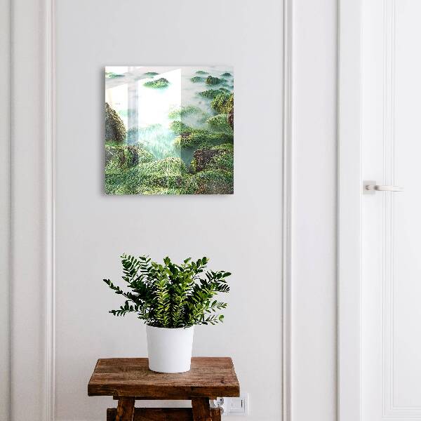 Key storage box Green waves
