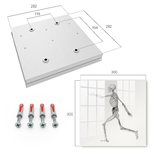 Key cabinet for wall Skeletal movement