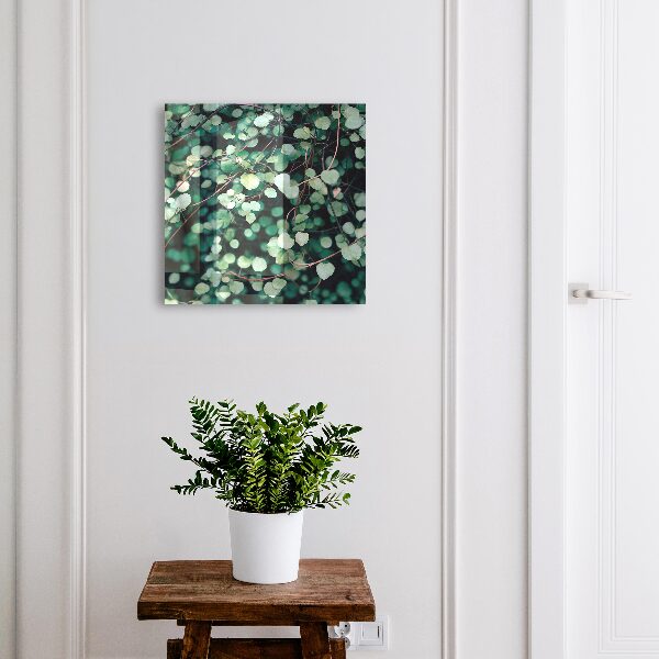 Key storage box Green leaves