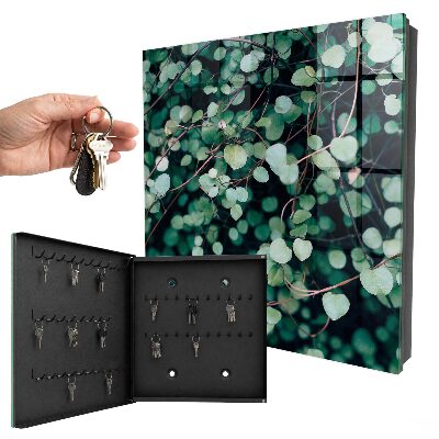 Key storage box Green leaves