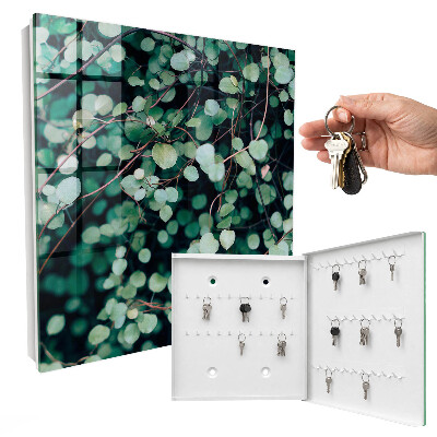 Key storage box Green leaves