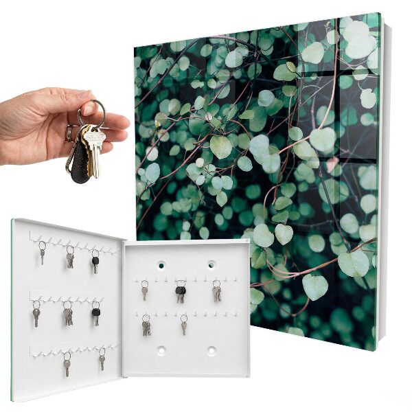 Key storage box Green leaves
