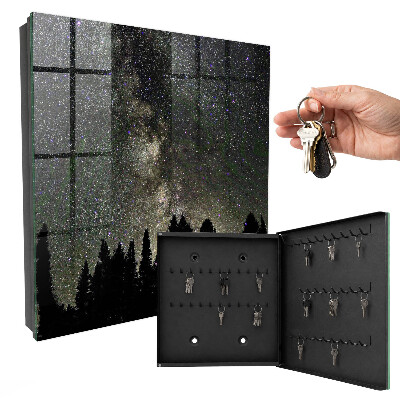 Key cabinet for wall Starry sky