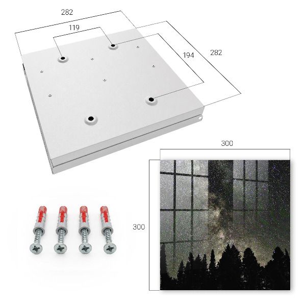 Key cabinet for wall Starry sky