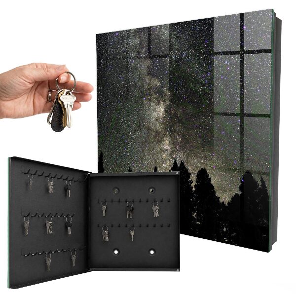 Key cabinet for wall Starry sky