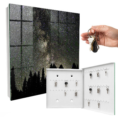 Key cabinet for wall Starry sky