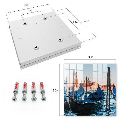 Key cabinet for wall Italian landscape