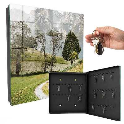 Key cabinet for wall Mountain landscape