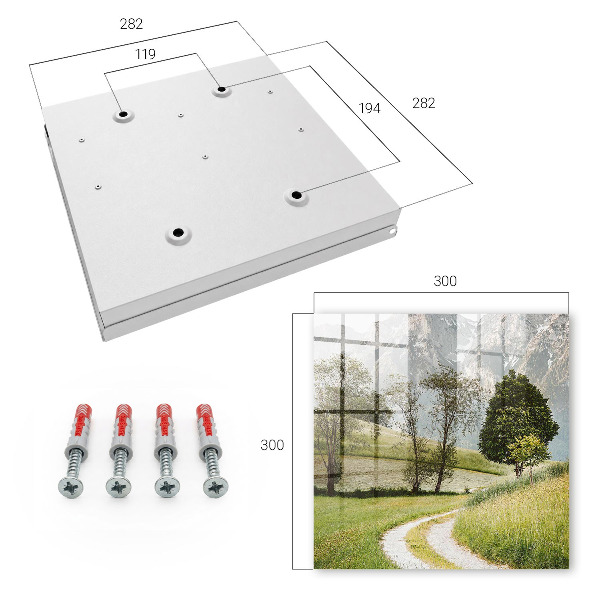 Key cabinet for wall Mountain landscape