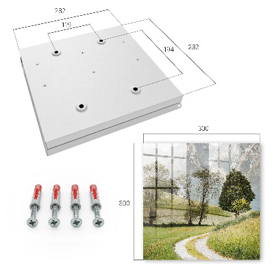 Key cabinet for wall Mountain landscape