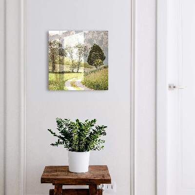 Key cabinet for wall Mountain landscape